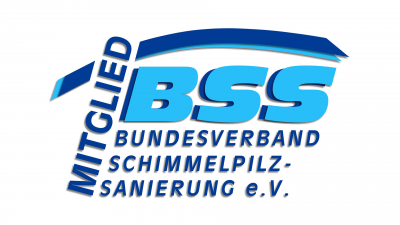 Logo des BSS – Bundesverband Schimmelpilzsanierung e.V., mit dem Vermerk 